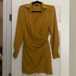 Mustard long sleeve dress